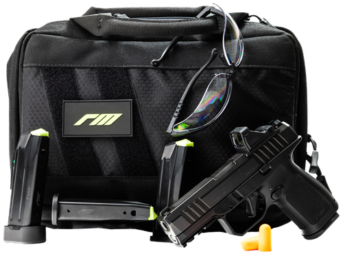 Rost Martin RM1C Bundle Optic Ready Pistol, 9mm, 4in, Textured Grips, Black Finish, 10 Rds