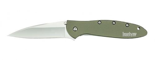 Kershaw Leek 1660 Folder Knife Steel Wharncliffe Blade Anodized Aluminum (1660OL)