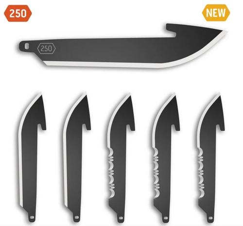 Outdoor Edge, 2.5" CARRY DROP POINT COMBO | 250 BLADE CODE | BLACK | 6 PACK