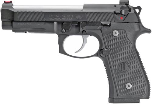 Beretta 92G Elite Pistol J92G9LTTM, 9mm, 4.7", Black Plastic Grips, Black Finish, 15 Rds