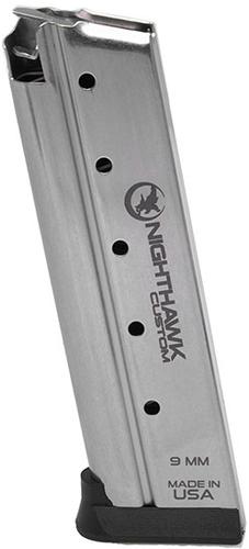 Nighthawk Custom 1911 Magazine, 9mm, Nickel Plated, 10 Rds (MG0039)