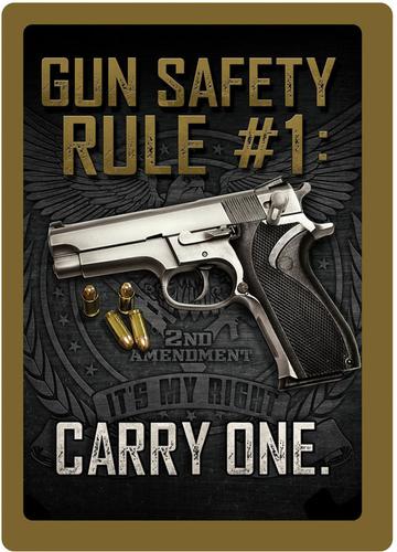 Rivers Edge Products Gun Safety Tin Sign