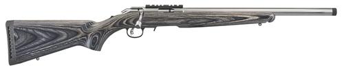 Ruger American Rimfire Target Bolt Action Rifle 8369, 17 HMR, 18", Black Laminate Stock, Satin Stainless Finish, 9 Rds