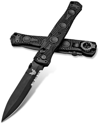 Benchmade SOCP Folding Knife w/Combo Edge Spear-Point Blade (391SBK)