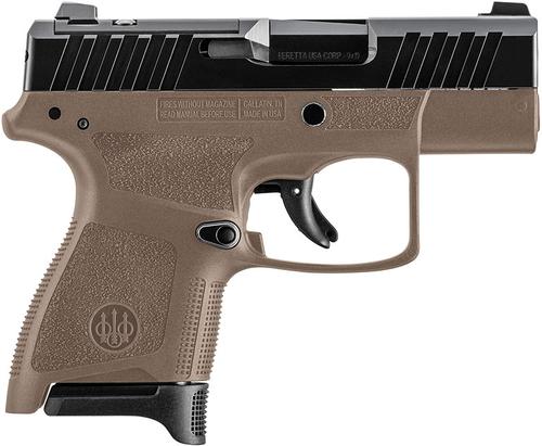 Beretta APX A1 Optics Ready Semi-Auto Pistol JAXN925A1, 9mm, 3.3", FDE Synthetic Grip, Black Finish, 6 Rds