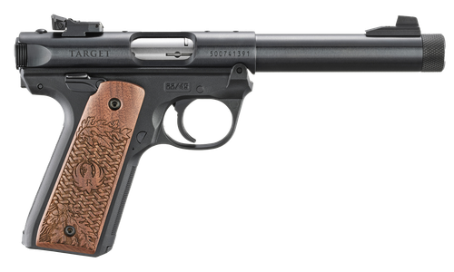 Ruger Mark IV Collector's Series Pistol 40192, 22 LR, 5.5", Oak Leaf/Weave Wood Grips, Blued Finish, 10 Rd
