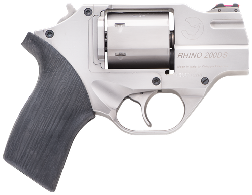 Chiappa Rhino Revolver CF340218, 357 Mag, 2", Black Rubber Grip, Nickel-Plated Finish, 6 Rd