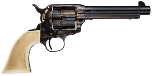 Taylors Marshall Revolver 555127, 45 Colt, 5.5 in, White PVC Grip, Black Finish, 6 Rd