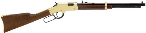 Henry Golden Boy Lever Action Youth Rifle H004Y, 22 Long Rifle, 16.25", Walnut Stock, Brass w/Blue Barrel