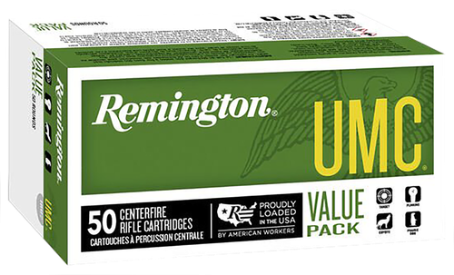 Remington UMC Rifle Ammunition L30CR1, 30 Carbine, Metal Case (MC), 110 GR, 1990 fps, 50 Rd/bx