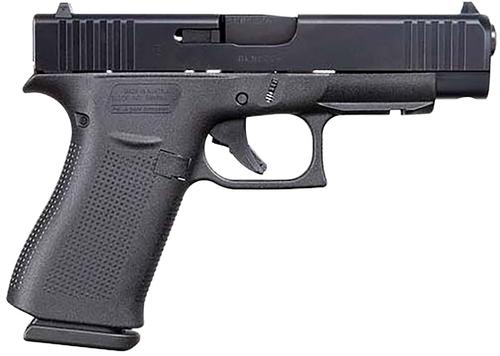 Glock G48 Gen5 Pistol UA4850201FR, 9mm Luger, 4.17in, Black Textured Polymer Grips, Black Finish, 10 Rds