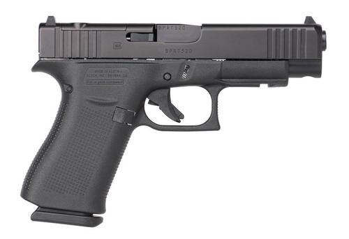 Glock 48 MOS Pistol, 9mm Luger, 4", Black Polymer Grips, Black Finish, 15 Rds
