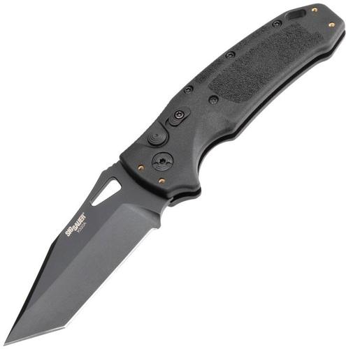 Hogue Sig K320A Nitron Automatic Folding Knife w/Tanto Blade, Black Cerakote (36320)