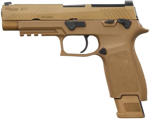 Sigarms M17 Commercial Optic Ready Pistol M179CSSMS, 9mm Luger, 4.70in, Medium, Coyote PVD Finish, 17 Rds