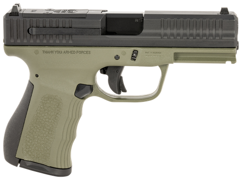 FMK G3 Optic Ready Pistol FMKG49OD, 9mm Luger, 4in, Black Backstrap Grips, OD Green Finish, 14 Rds