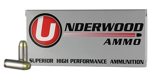 Underwood Pistol Ammunition, 10mm, Full Metal Jacket Flat Nose, 180 GR, 1300 fps, 50 Rd/bx