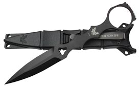 Benchmade SOCP Fixed Skeletonized Dagger w/ Black Plain Edge Blade (176BK)
