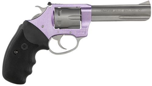 Charter Arms Pathfinder Lite Rimfire Revolver 52242, 22 LR, 4.20", Black Rubber Grip, Lavender Finish, 6 Rd