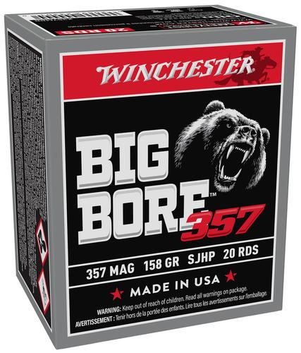 Winchester Big Bore Rifle Ammunition X357MBB, 357 Mag, Semi JHP, 158 gr, 1460 fps, 20 Rd/Bx