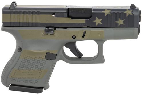 Glock G26 Gen5 Subcompact Pistol UA265S204OP, 9mm Luger, 3.43", Operator Flag Cerakote Finish, 10 Rds