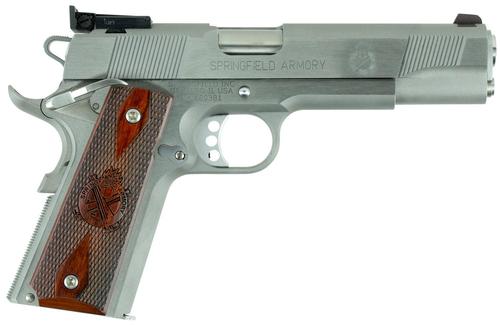 Springfield 1911 Target Pistol PI9134LCA, 9mm Luger, 5", Cocobolo Grips, Stainless Finish, 9 Rds