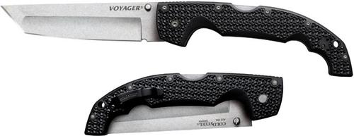 Cold Steel Extra Large Voyager Knife, Tanto Point, Plain Edge (29AXT)