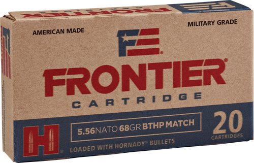 Hornady Frontier Rifle Ammunition FR310, 5.56mm NATO, BTHP Match, 68 GR, 2690 fps, 20 Rds/bx