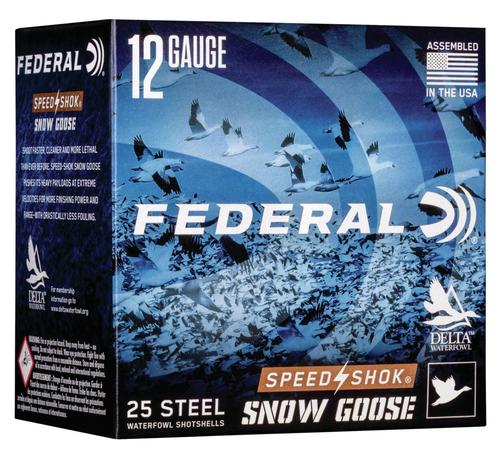Federal Speed-Shok High Velocity Snow Goose Shotshells WF142SGBB, 12 Ga, 3", 1 1/4 oz, BB Steel Shot, 25 Rds/bx