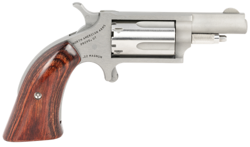 North American Mini-Revolver 22MGBG, 22 Magnum (WMR), 1 5/8", Boot Grip, Stainless Finish, 5 Rd