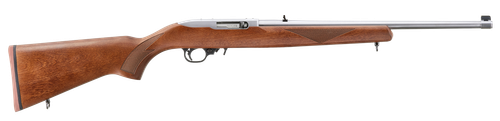 Ruger 10/22 Sporter Rifle 31228, 22 LR, 18" Sporter, Semi-Auto, Wood Stock, Stainless Finish, 10 Rds