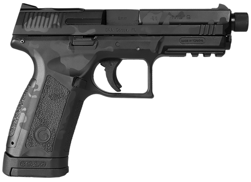 EAA MC9 Disruptor Optic Ready Pistol 390360, 9mm Luger, 4.60in, Black Camo w/Interchangeable Backstrap, Black Camo Finish, 17 Rds