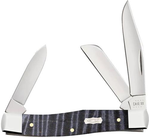 Case Smooth Purple Curly Maple Medium Stockman Pocket Knife (80541)