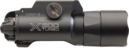 Surefire X300TB Turbo Gun Light (X300T-B) 650 Lumens, 514 Meters Beam, White LED, Black Anodized Aluminum