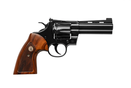 Colt Boa Revolver, 357 Magnum, 4", Santos Rosewood Grips, Polished Blue Finish, Brass Bead Front Sight, 6 Rds