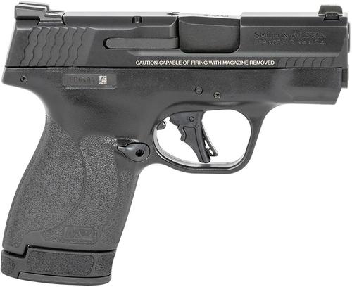 Smith & Wesson M&P9 Shield Plus Pistol 13250, 9mm, 3.1", No Manual Safety, Black Grips, Black Finish, Night Sights, 13 Rds