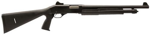 Savage Stevens 320 Pump Security Shotgun 19495, 12 Gauge, 18.5 in, 3 in Chmbr, Pistol Grip Stock, Black Finish, Ghost Sights