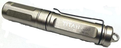 Surefire Titan-B Flashlight, Variable Output LED 300/75/15 Lumen, Nickel-plated Brass (TITAN-B)