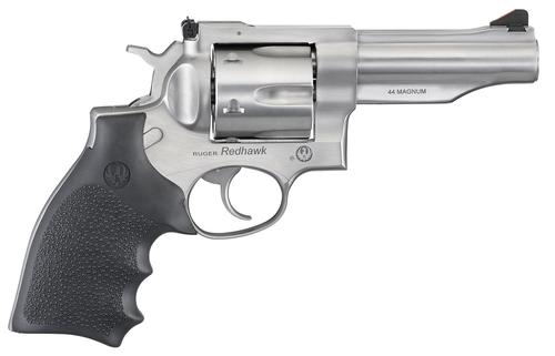 Ruger Redhawk Revolver 5044, 44 Rem Mag, 4.20", Hogue Rubber Grip, Satin Stainless Finish, 6 Rd
