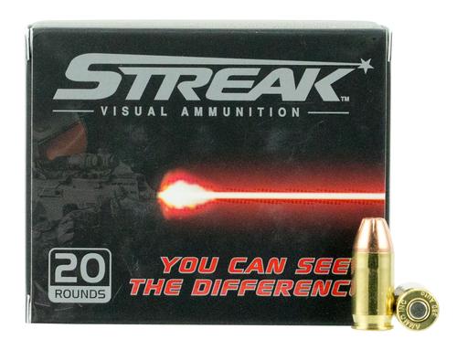 Ammo Inc Streak HPR Pistol Ammunition 380090JHPSTR, 380 ACP, JHP, 90 gr, 980 fps, 20 Rd/Bx