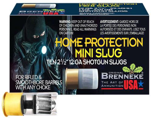 Brenneke Slugs Home Protection Mini Slug SL122MS, 12 Gauge, 1334 fps, Slug Shot, 10 Rd/bx