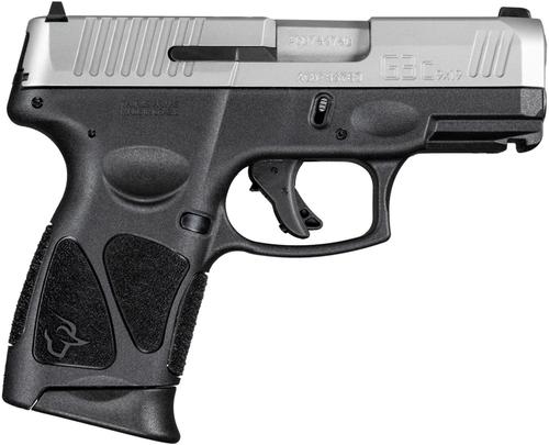 Taurus G3C Pistol 1G3C939, 9mm, 3.26", Black Polymer Grips, Black Finish, Matte Stainless Slide, 12 Rds