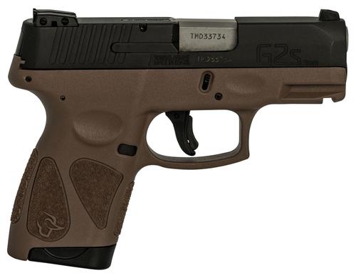 Taurus G2S Pistol 1G2S931B, 9mm, 3.26", Polymer Grips, Brown Finish, Compact Frame, 7 Rds