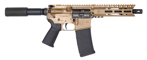 Diamondback Carbon DB15 Pistol DB1912K061, 5.56 NATO, 7in, No Stock, MOE Grips, FDE Finish, 30 Rds