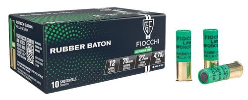 Fiocchi Rubber Slug 12LEBAT, 12 Gauge, 2-3/4", 4.8 grams, 740 fps, 10 Rd/bx