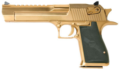 Magnum Research Desert Eagle Mark XIX Pistol DE50TG, 50 Action Express, 6 in BBL, polymer Grip, Titanium Gold Finish, 7 Rd