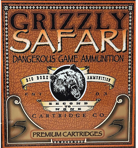Grizzly Ammunition Safari Rifle Ammunition GC416REM5, 416 Rem Mag, Solid Brass, 400  GR, 2400  fps, 5 Rd/bx