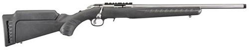 Ruger American Rimfire Rifle 8351, 22 Long Rifle, 18 in Threaded, Black Composite Stock, Stainless Finish, 10 Rd