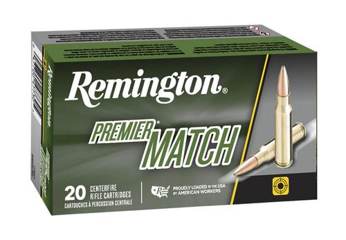Remington Premier Match Rifle Ammunition 20001, 6mm Creedmoor, Sierra MatchKing BTHP, 107 gr, 3000 fps, 20 Rd/Bx
