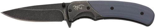 Browning The Range Drop Point EDC Knife w/Black/Blue Handle (3220365)