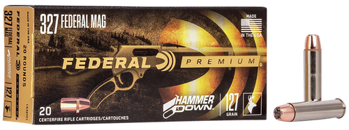 Federal Premium HammerDown Rifle Ammunition LG327F1, 327 Federal Mag, HP, 127 gr, 1650 fps, 20 Rd/Bx